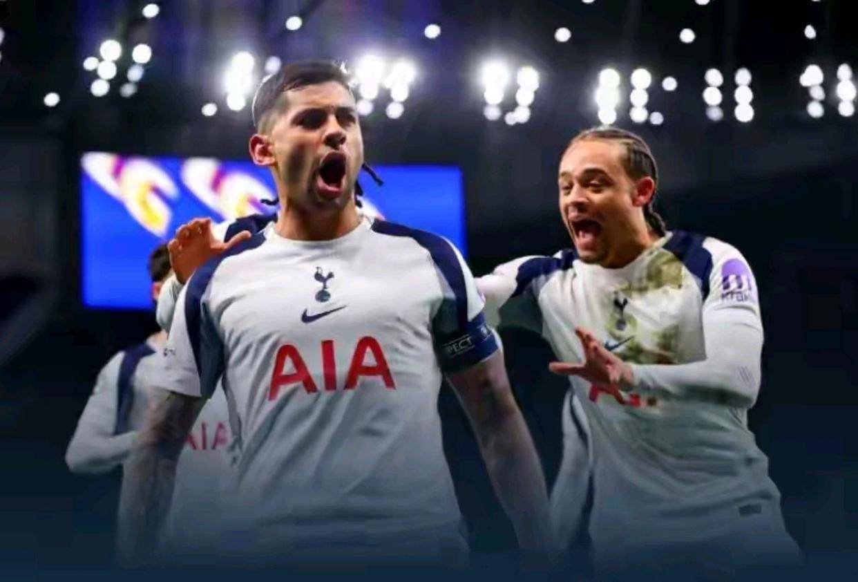 欧冠联赛阶段第7轮热刺2-0十人多特 热刺积14分位居第4